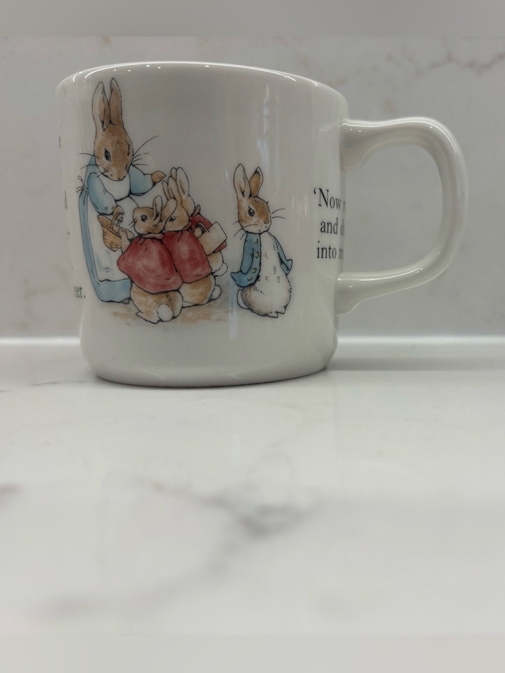 Vintage Peter Rabbit Once Upon a Time Ceramic Mug by Wedgewood Nursery